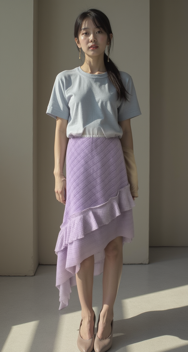 AMÉLIE RUFFLE LACE SKIRT