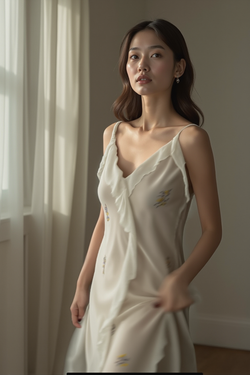 CELESTINE RUFFLE SLIP DRESS
