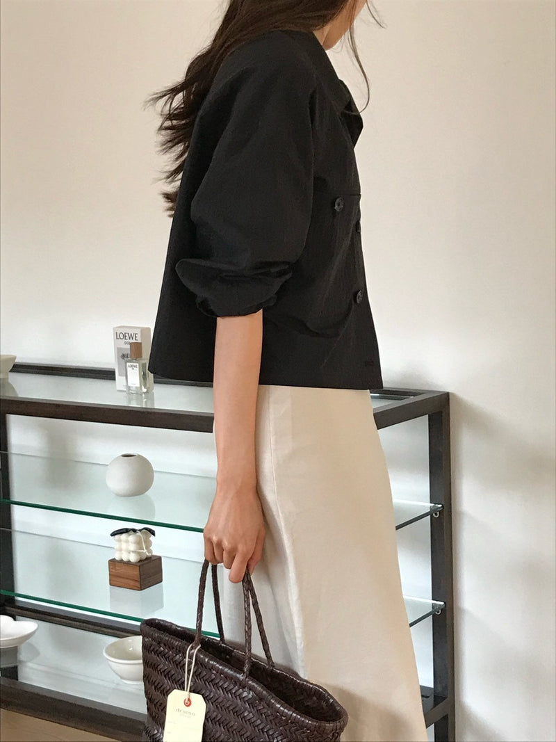 2 POCKET CROPPED SHIRT JACKET