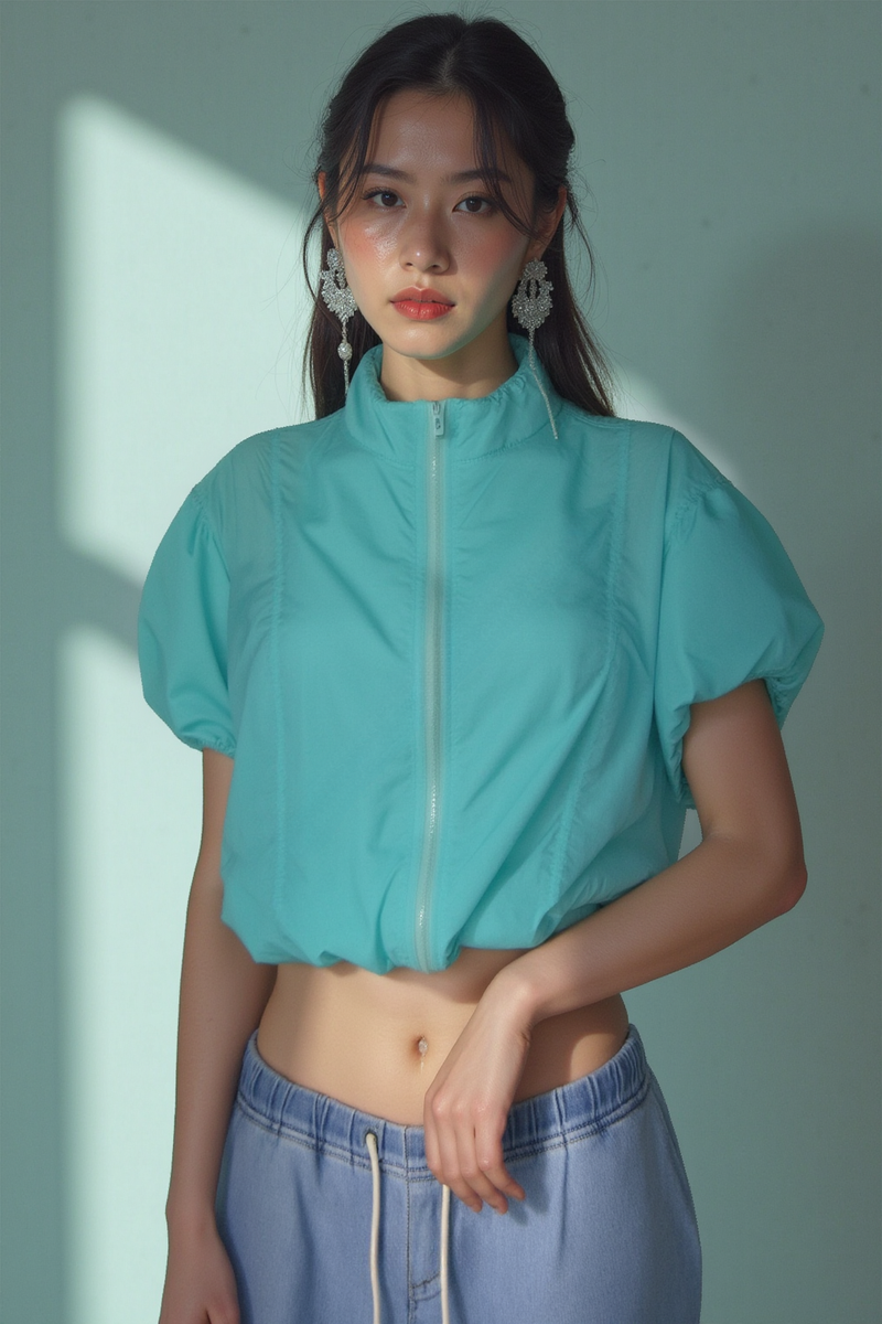 PUFF TECH CROP JACKET