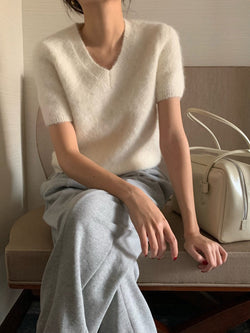 ALPACA V-NECK KNIT