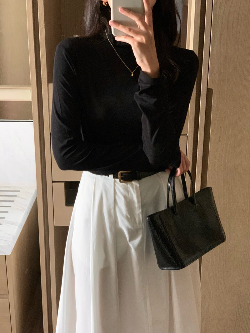 ALLURE HALF TURTLENECK TOP