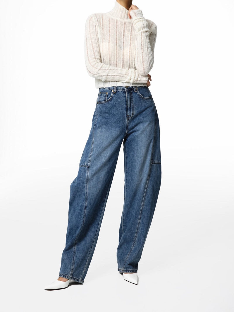 BABY ALPACA SHEER CROPPED KNIT