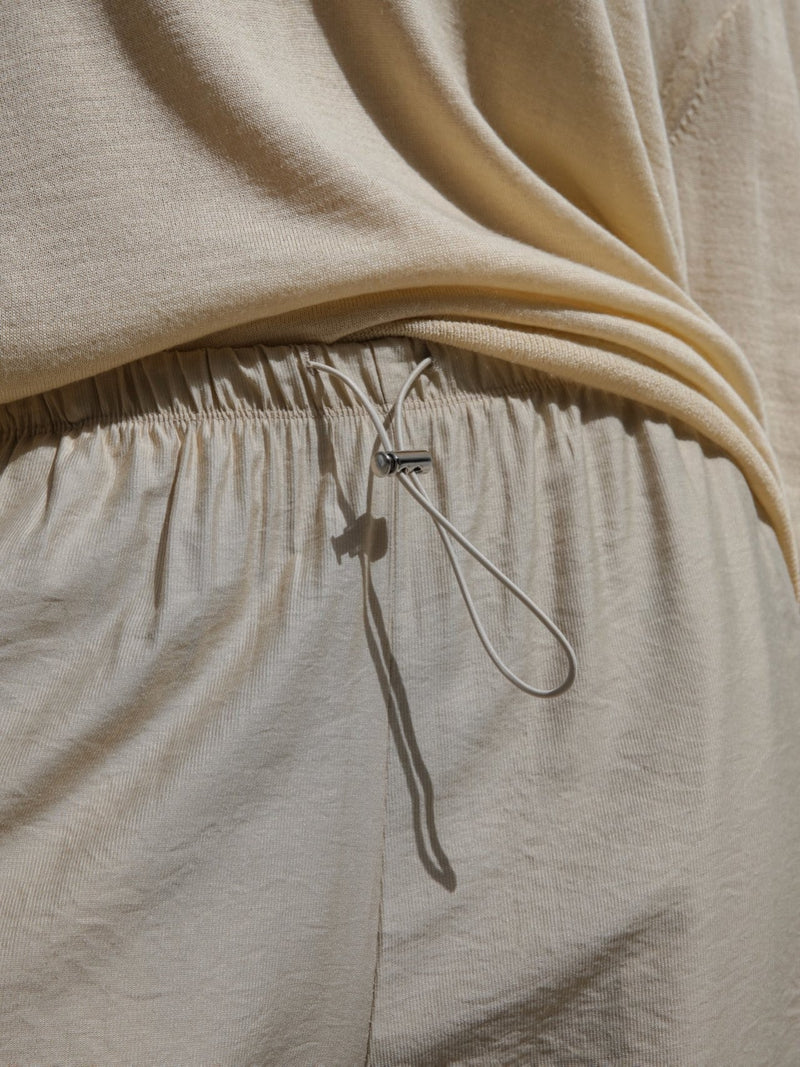COZY BANDED WIDE TROUSERS
