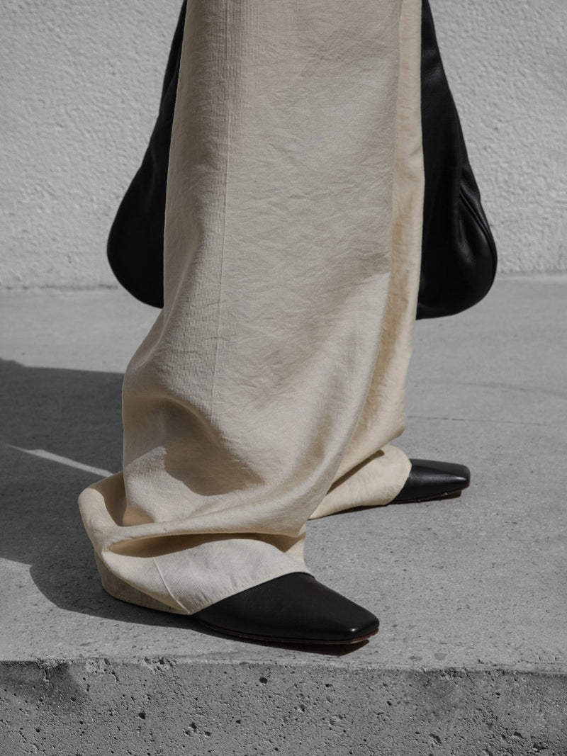 COZY BANDED WIDE TROUSERS