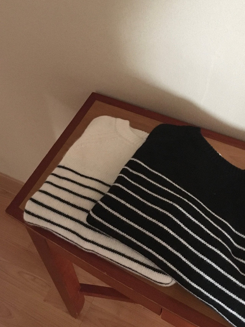 BEAUTE STRIPED KNIT