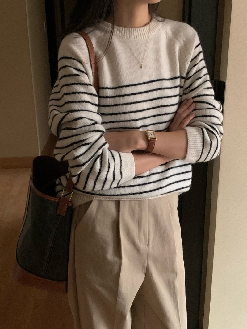 BEAUTE STRIPED KNIT