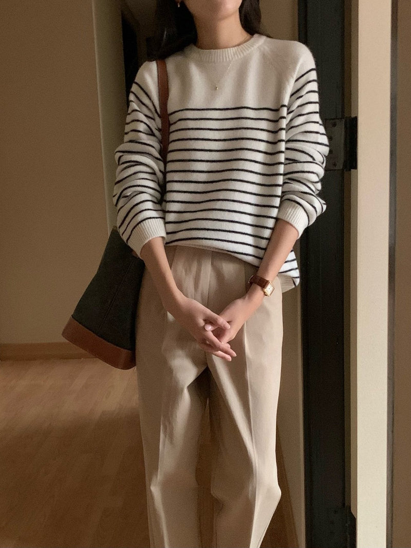 BEAUTE STRIPED KNIT