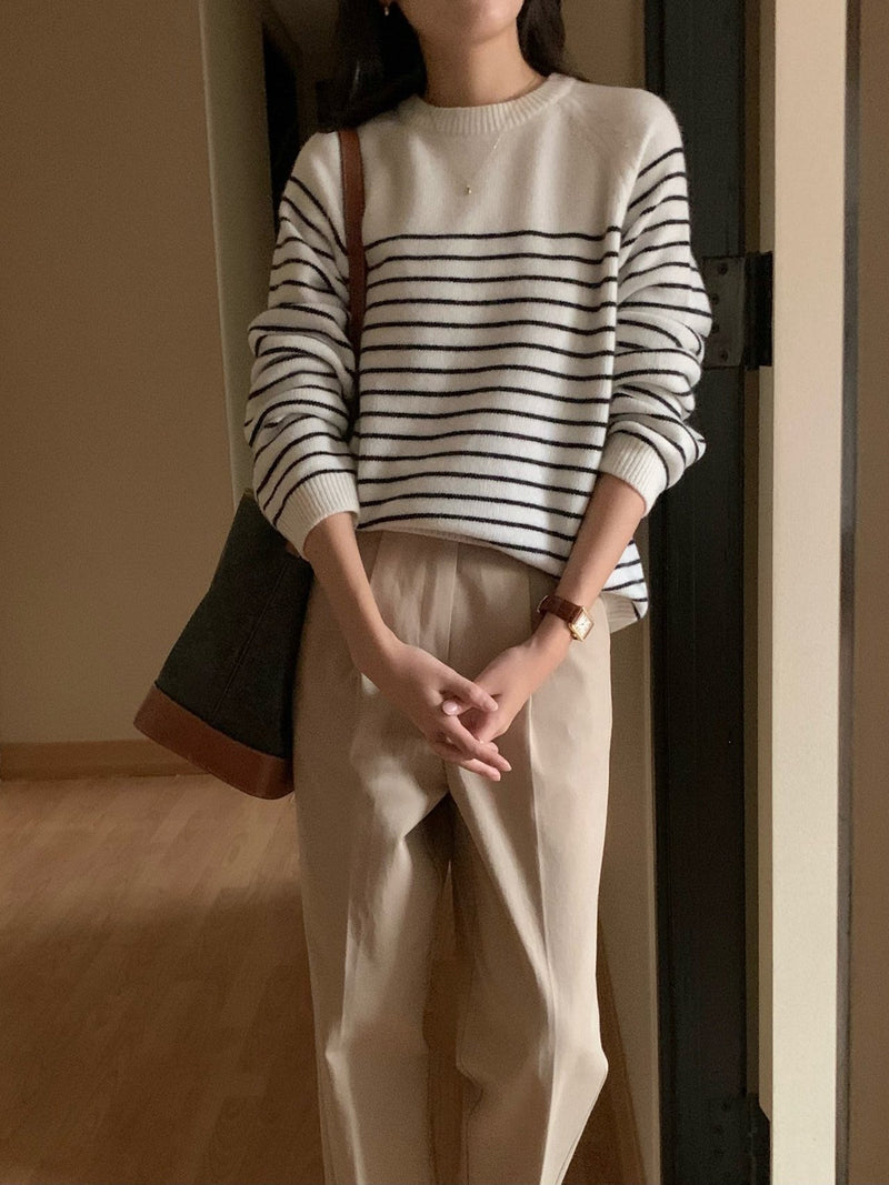 BEAUTE STRIPED KNIT