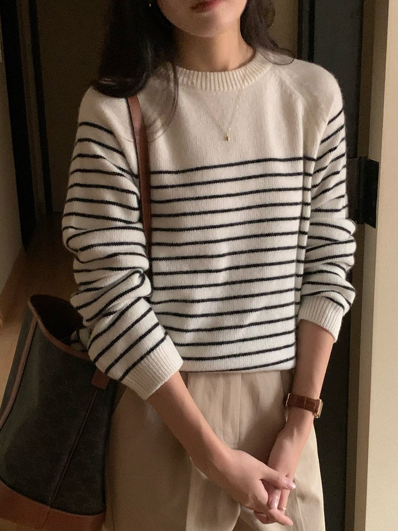 BEAUTE STRIPED KNIT