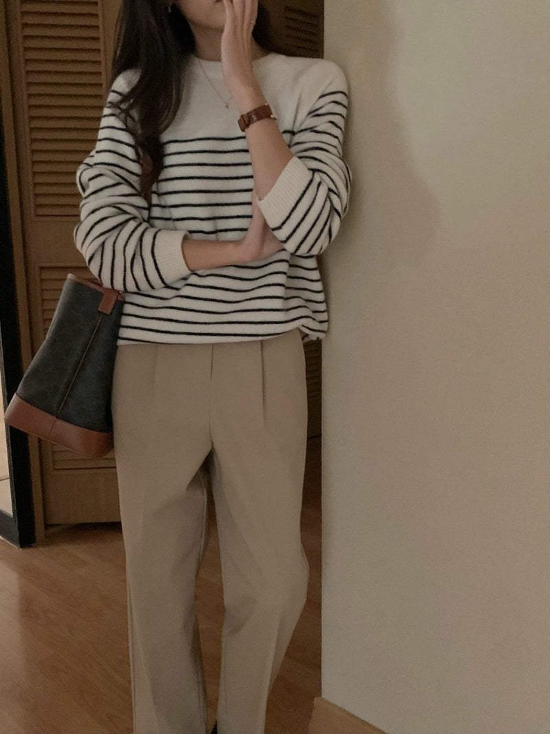 BEAUTE STRIPED KNIT