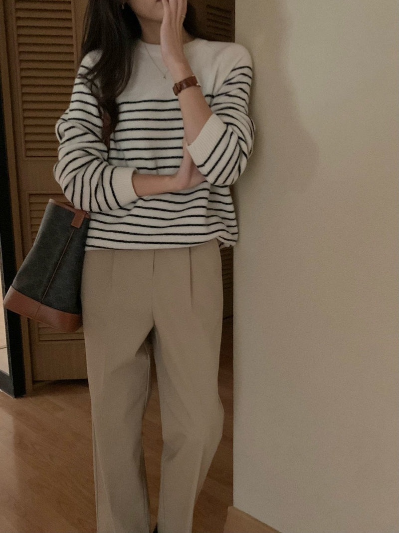 BEAUTE STRIPED KNIT