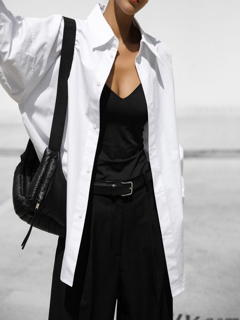 BODYSUIT DETAIL BUTTON DOWN SHIRT
