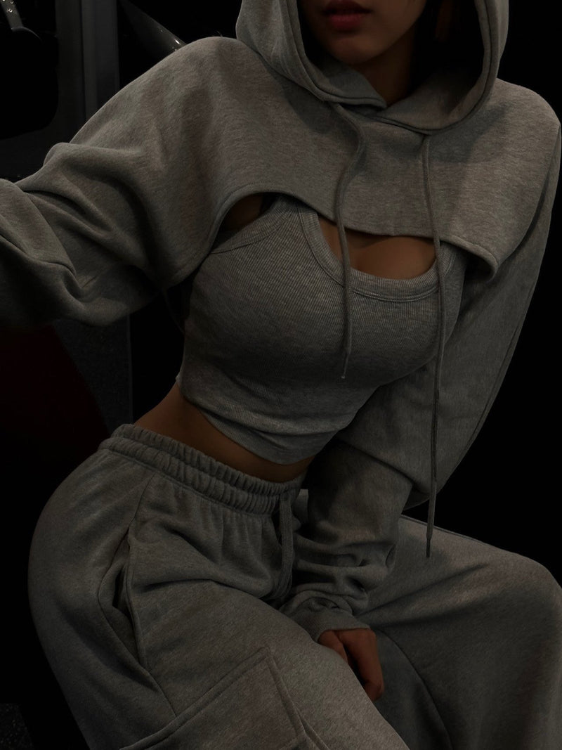 BOLERO CROPPED HOODIE