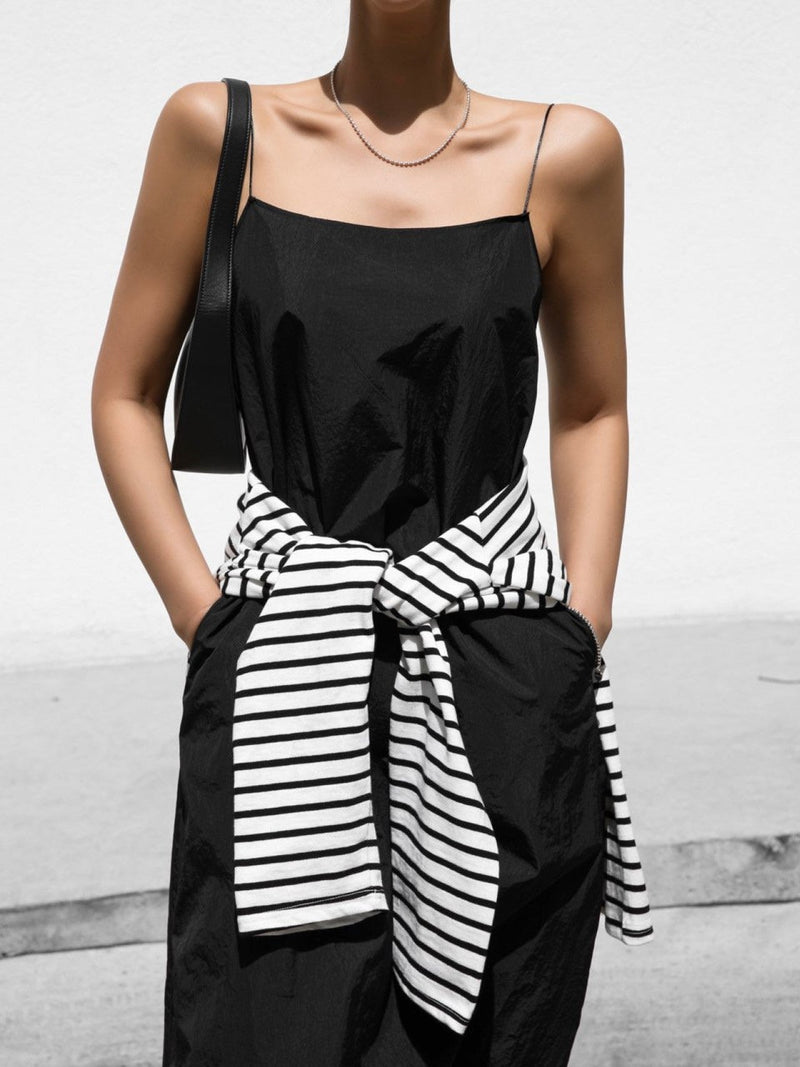 BOYFRIEND FIT STRIPED BOATNECK T-SHIRT