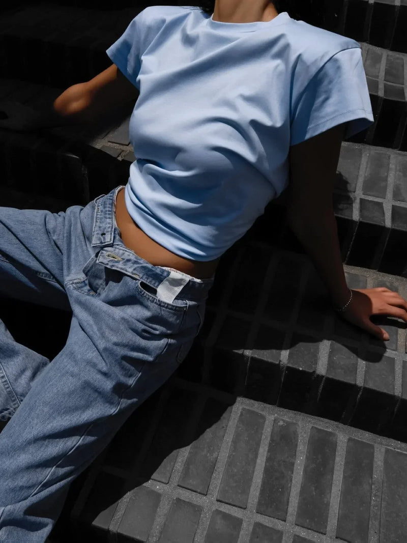BUTTON FLY BOYFRIEND JEANS