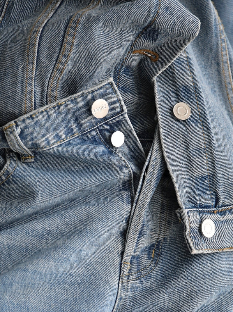 BUTTON FLY BOYFRIEND JEANS