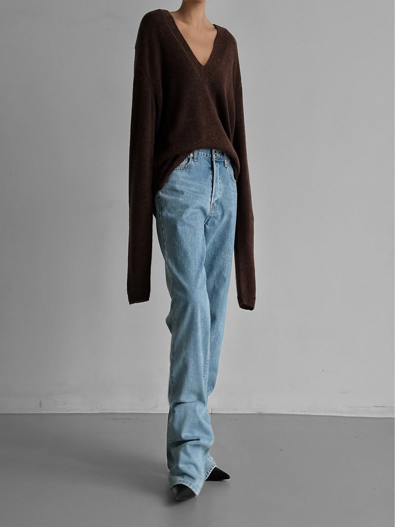 BUTTON FLY BOYFRIEND JEANS