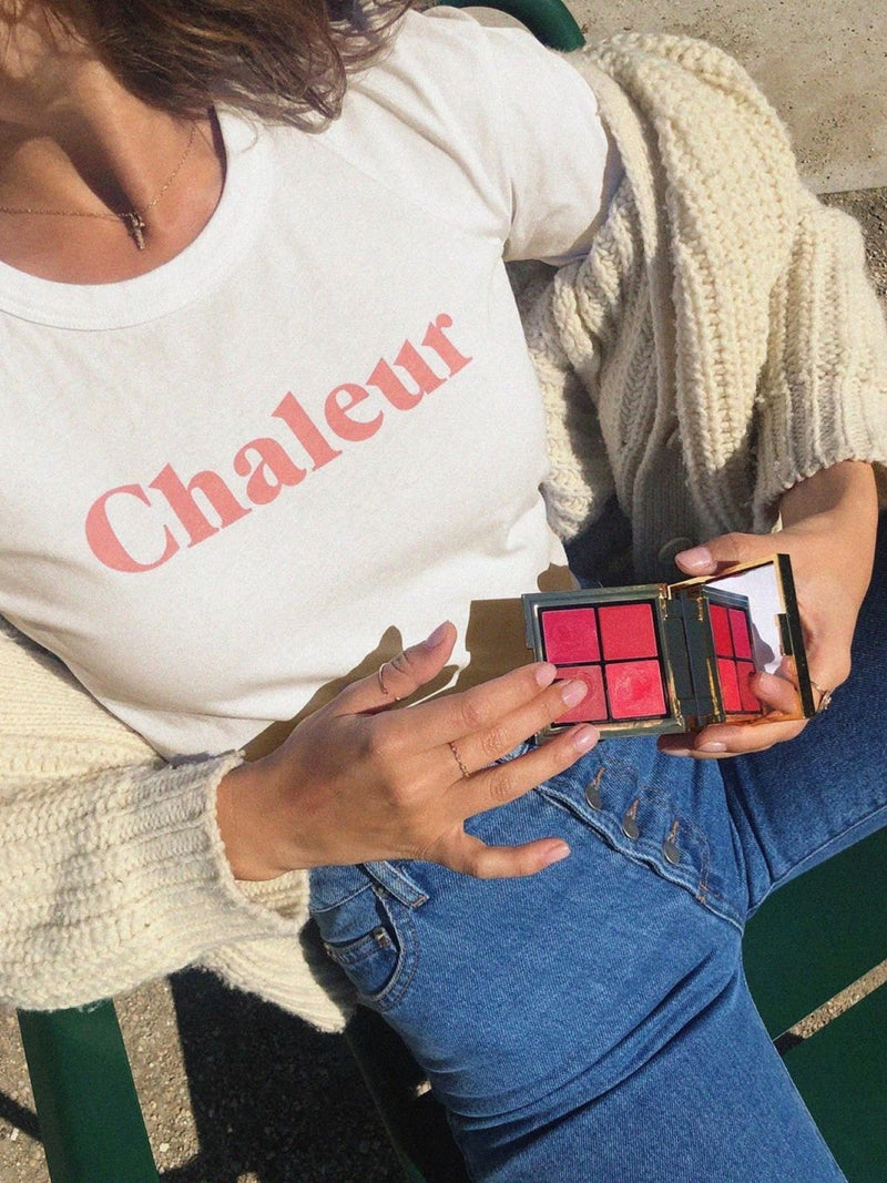 CHALEUR ROUND NECK COTTON T-SHIRT