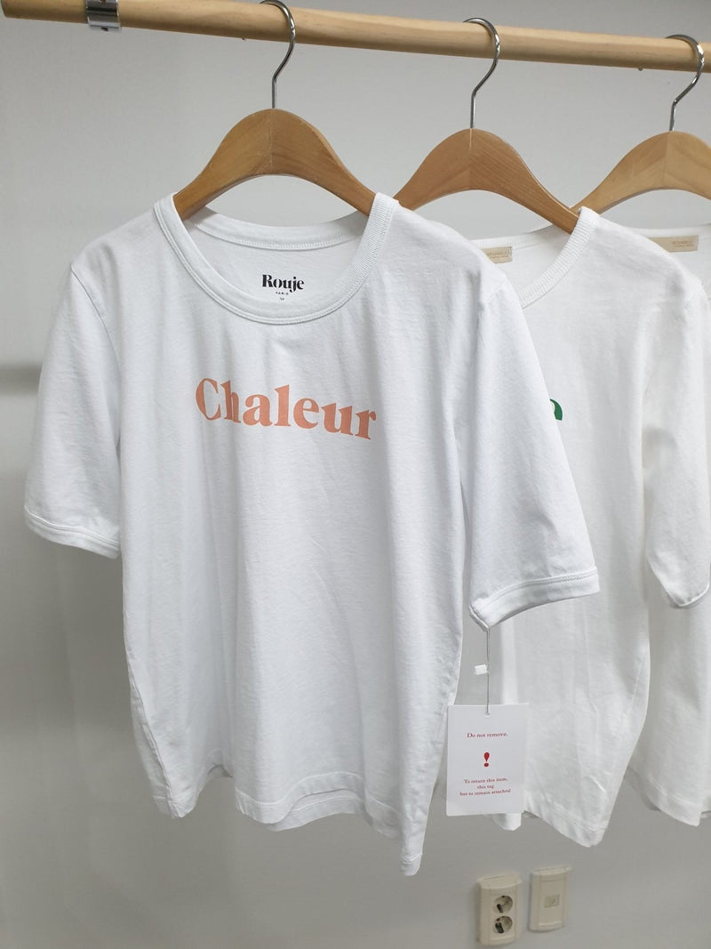 CHALEUR ROUND NECK COTTON T-SHIRT