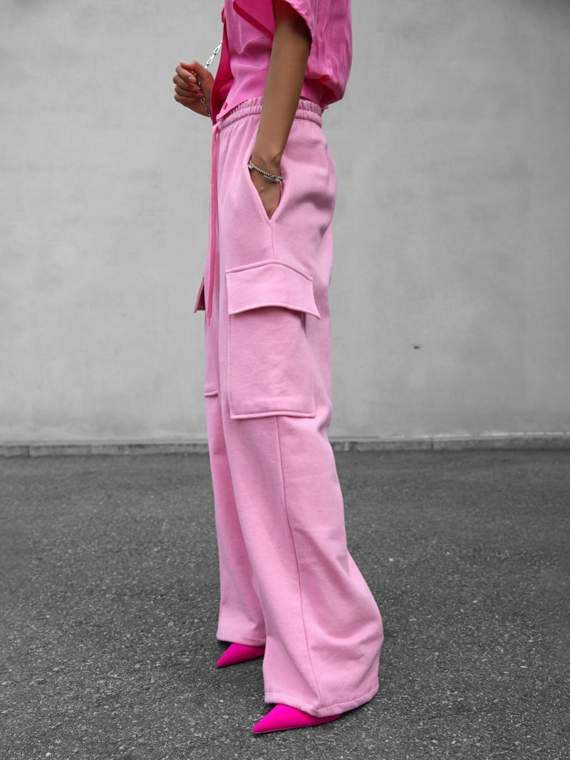 CARGO POCKET WIDE SWEATPANTS