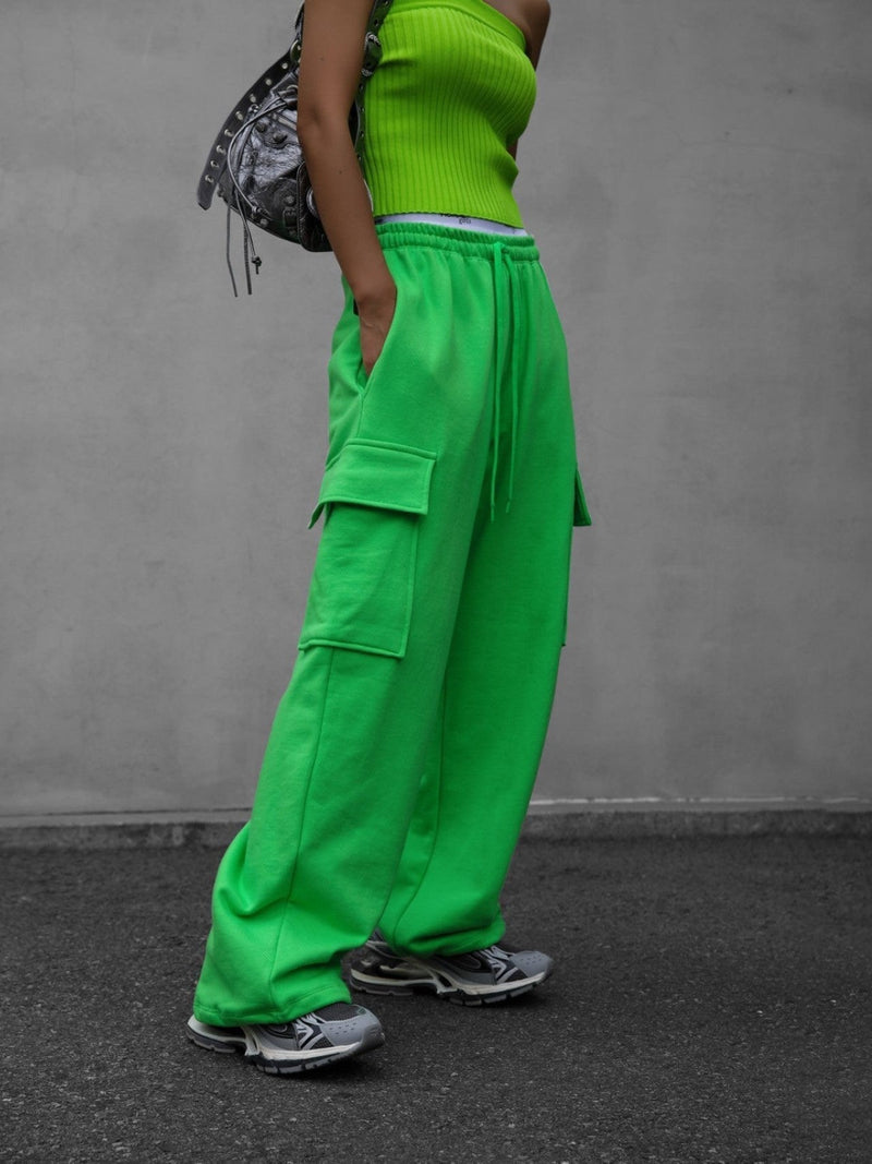 CARGO POCKET WIDE SWEATPANTS