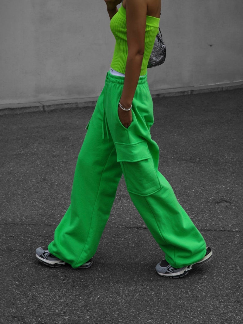 CARGO POCKET WIDE SWEATPANTS