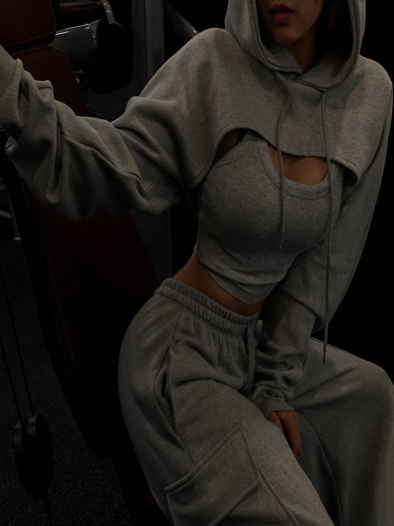 CARGO POCKET WIDE SWEATPANTS