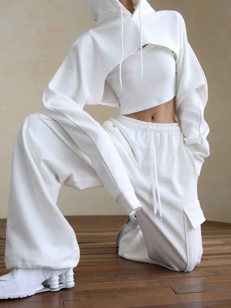 CARGO POCKET WIDE SWEATPANTS