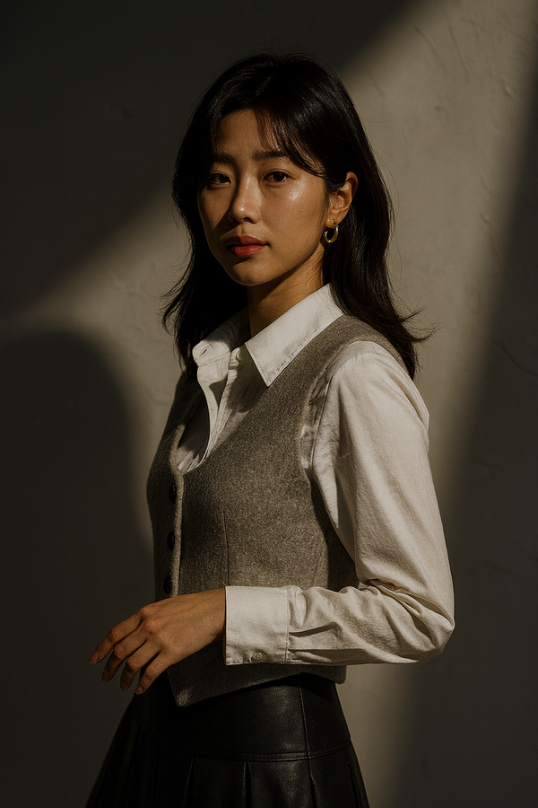 ASH GREY TAILORED WOOL VEST