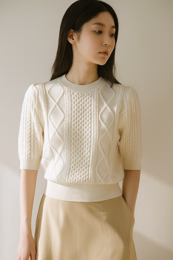VINTAGE SCULPTED PUFF SWEATER