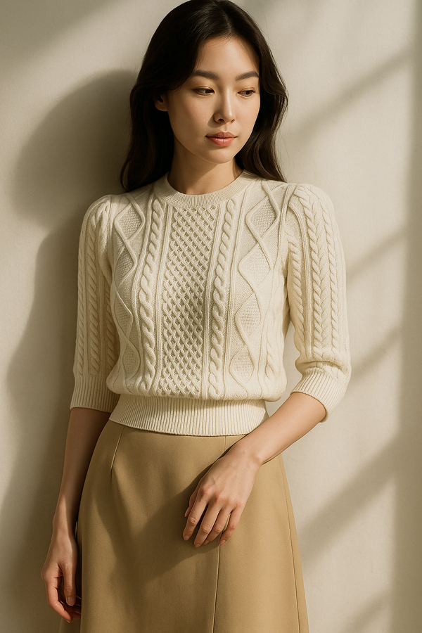 VINTAGE SCULPTED PUFF SWEATER