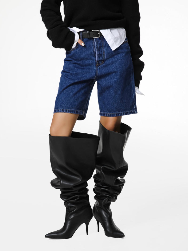 CLASSIC SLIM FIT DENIM BERMUDA SHORTS