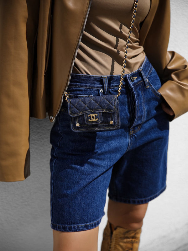 CLASSIC SLIM FIT DENIM BERMUDA SHORTS