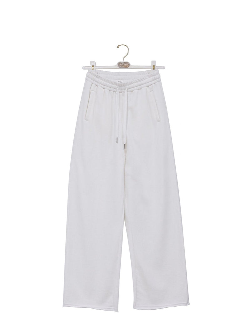 CUTTED DETAIL WIDE SWEATPANTS