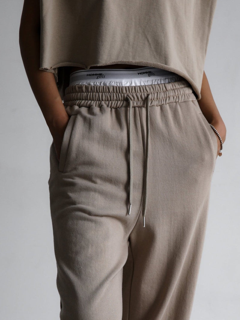 CUTTED DETAIL WIDE SWEATPANTS