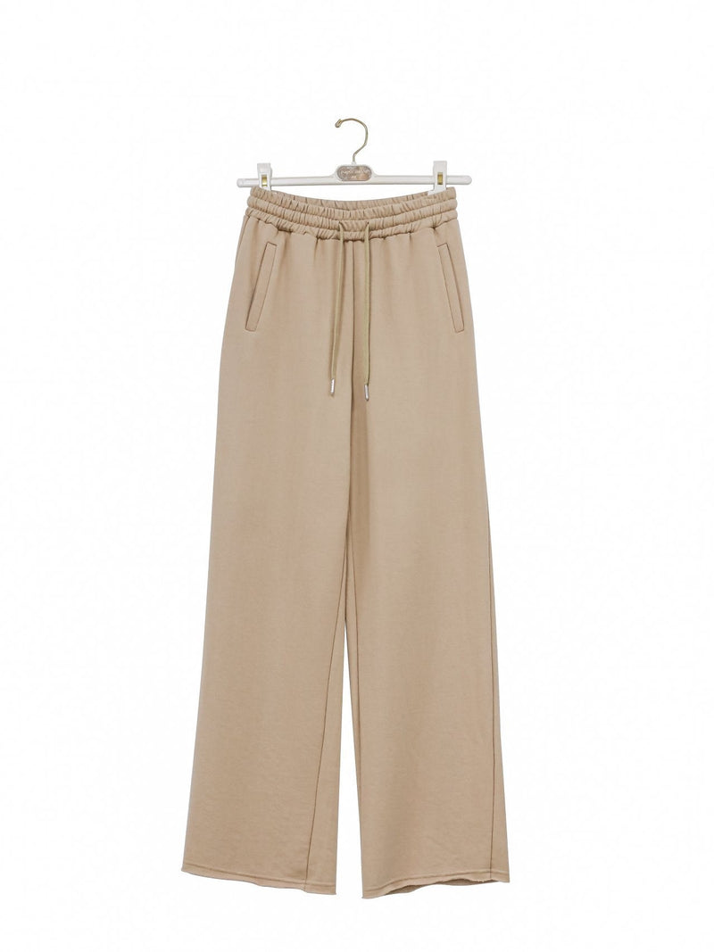 CUTTED DETAIL WIDE SWEATPANTS