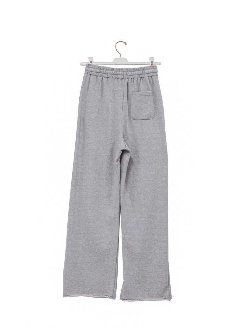 CUTTED DETAIL WIDE SWEATPANTS