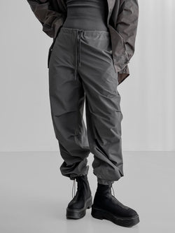 DRAWSTRING WAIST POCKET JOGGER TROUSERS