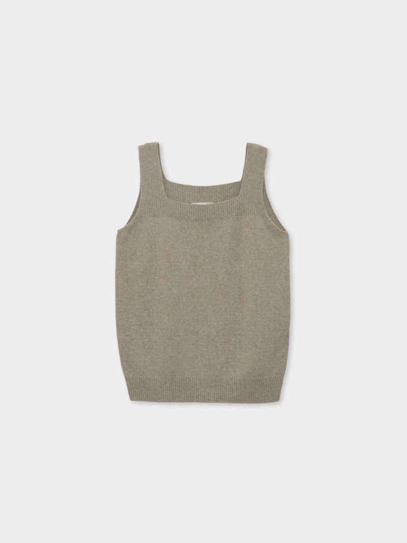 FOREST SUPIMA COTTON SQUARE NECK KNIT TOP