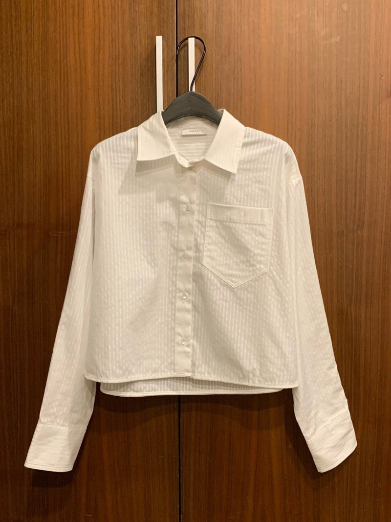 FRENCH STRIPE CROP SHIRT