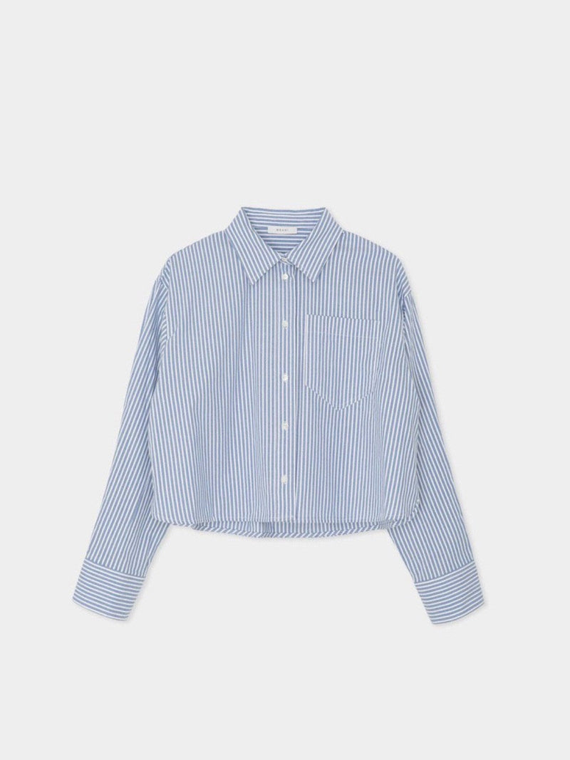 FRENCH STRIPE CROP SHIRT