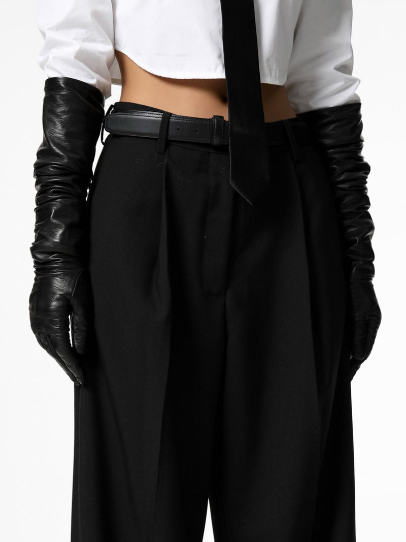 HIGH WAIST ONE PLEAT WIDE TROUSERS