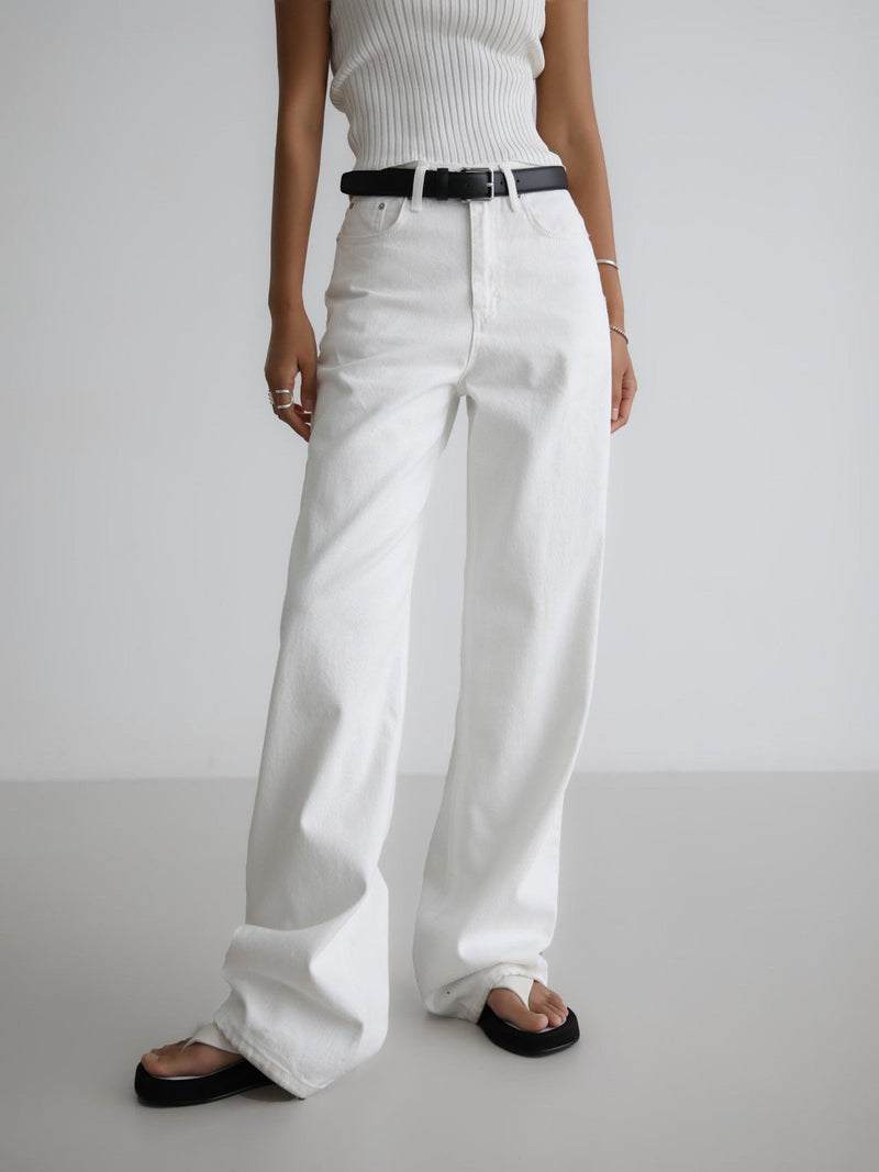 Petite White High-Rise Flare Denim Jeans – Pretty & Petite