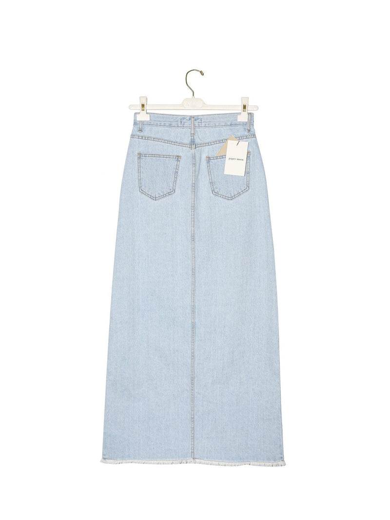 ICE BLUE MAXI DENIM SKIRT