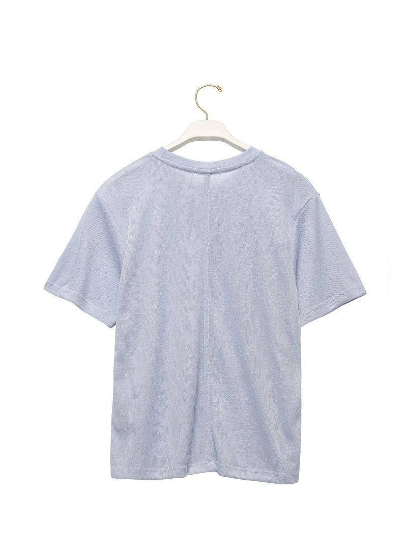 KNIT TEXTURE LOOSE FIT T-SHIRT