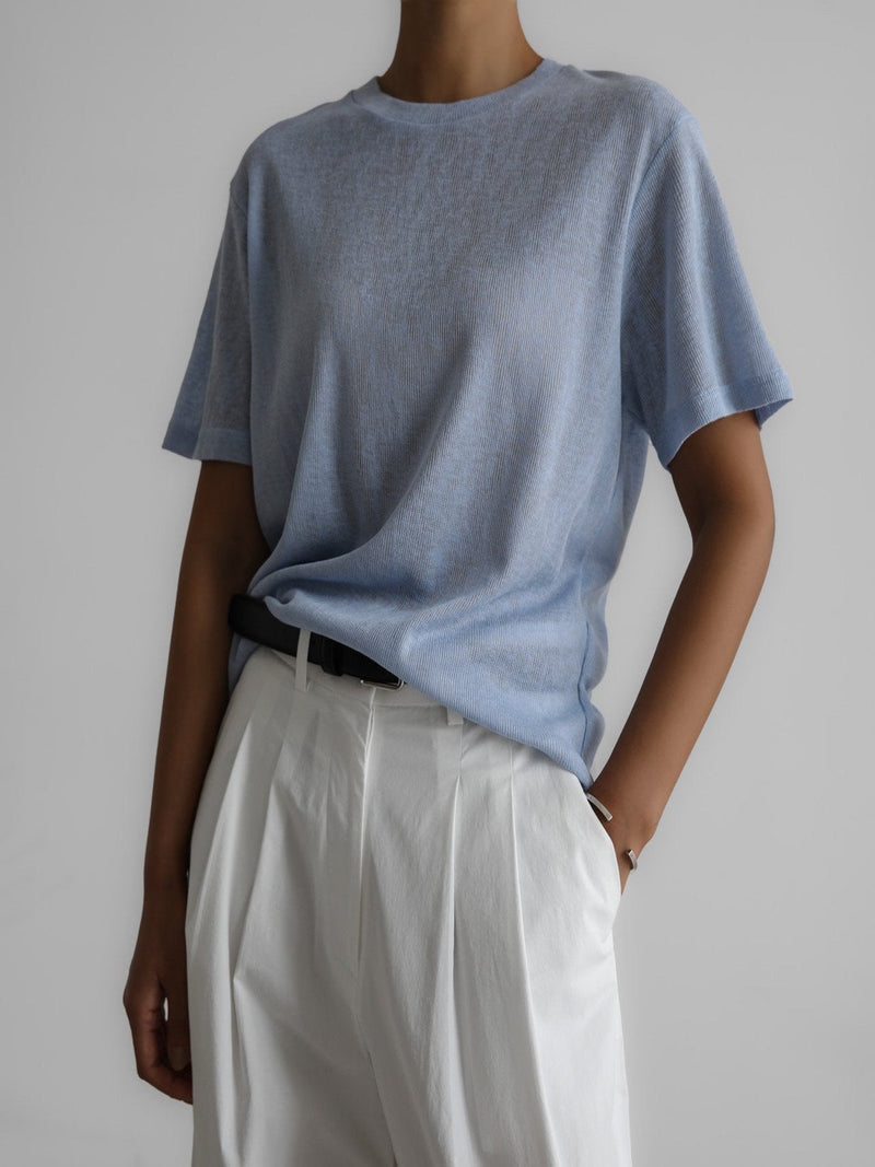 KNIT TEXTURE LOOSE FIT T-SHIRT