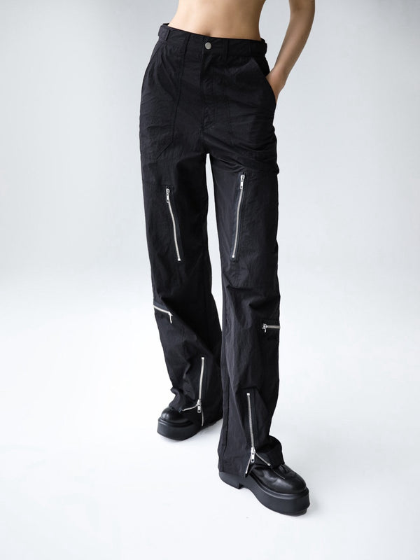 LUXE ZIPPED DETAIL TROUSERS