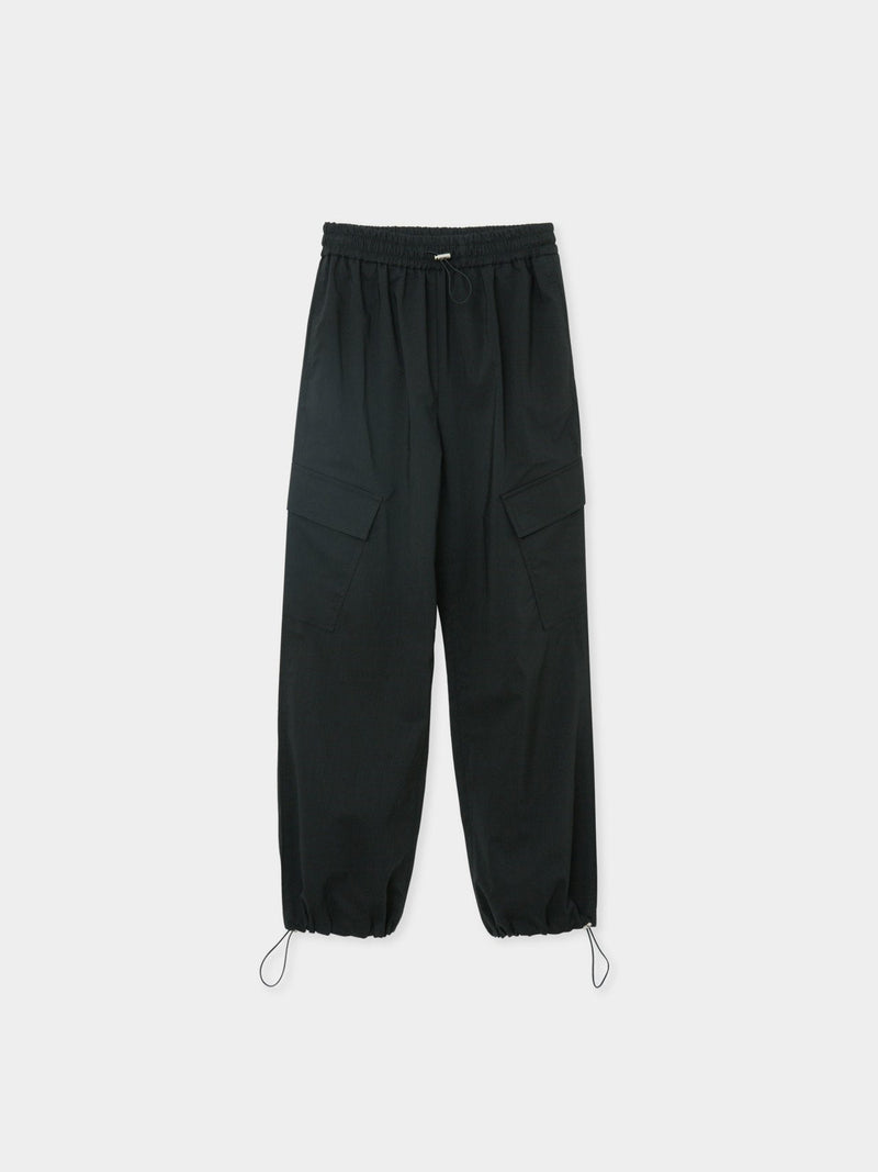 LINEN CARGO BANDED PANTS