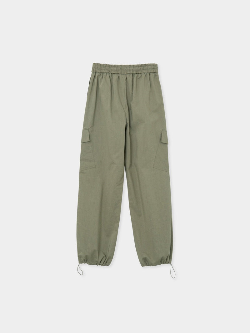 LINEN CARGO BANDED PANTS